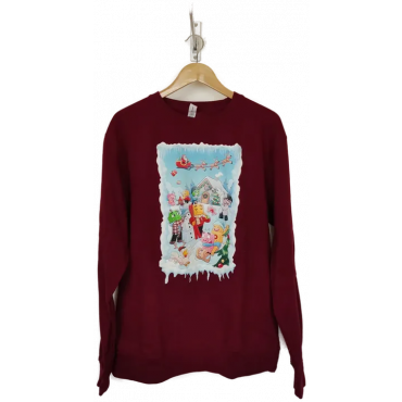AWDis Herren Sweater Weihnachten weinrot Gr. L