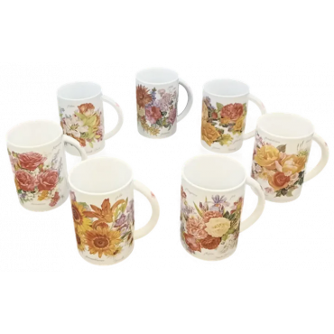 Ursula Band - Künstlertassen aus der Kollektion "Zauber-Sinfonie der Blumen" (7-teilig)