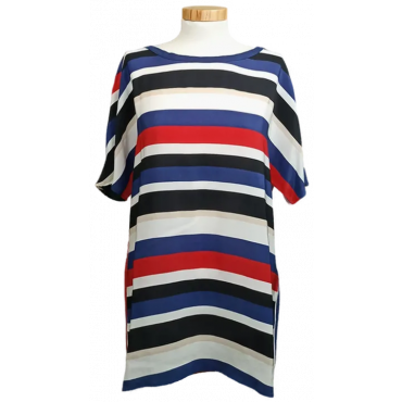Marc Cain Damen Blusenshirt aus Seide mehrfarbig Gr. M