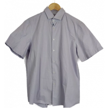 Hugo Boss Herren Hemd flieder/weiß kariert Gr. 44 (17.5)