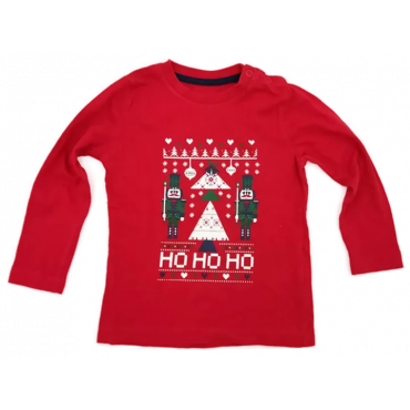 lupilu Kinder Weihnachtspullover rot gemustert Gr. 86/92