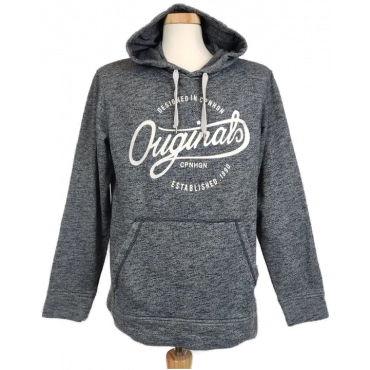 Jack & Jones Herren Hoodie  blau meliert Gr. XL