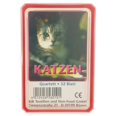 Katzen Quartett - Kartenspiel (32 Blatt)