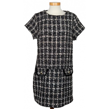 COLLOSEUM Damen Midikleid, schwarz - Gr. L 