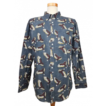 ECKÖ UNLTD. Herren Hemd, blaugrau - Gr. L