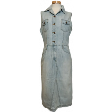 Flash Jeans Damen Kleid Midi blau Gr. 38