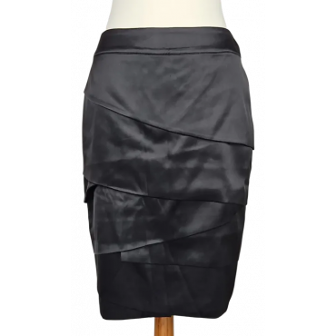 Roberto Cavalli Damen Seidenrock, schwarz - Gr. M/L