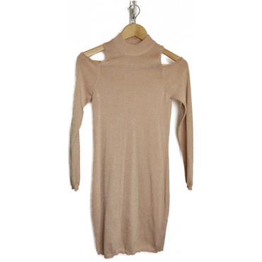 Atmosphere Damen Mini Kleid gold Gr. 38