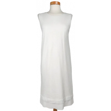 Esprit Damen Sommerkleid weiß/silber - Größe 36