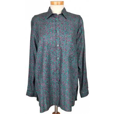 Huber trikot Vintage Damen Bluse, grün - M