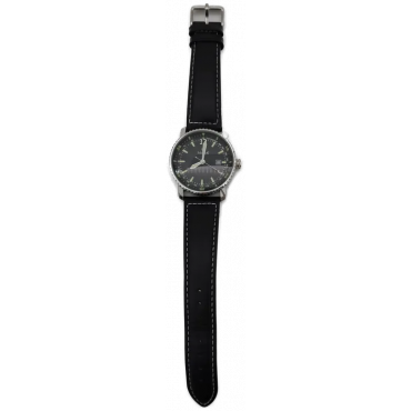 Hirsch Herren Armbanduhr mit echtem Lederband