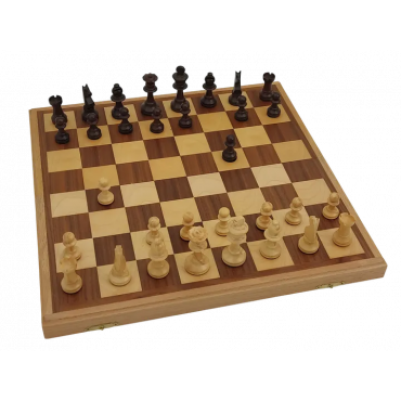 Schachspiel aus Holz - 35 x 35 cm 