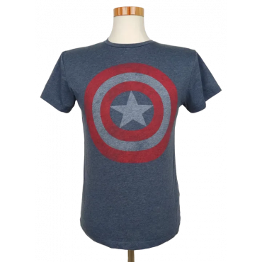Marvel Comics Captain America Herren T-Shirt, grau - Gr. M 