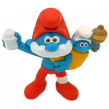 Schleich Peyo Schlümpfe - Papa Schlumpf mit Baby Schlumpf