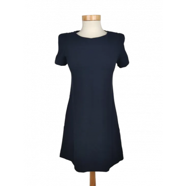 Zara Trafaluc Damen Midikleid, marine - Gr. XS