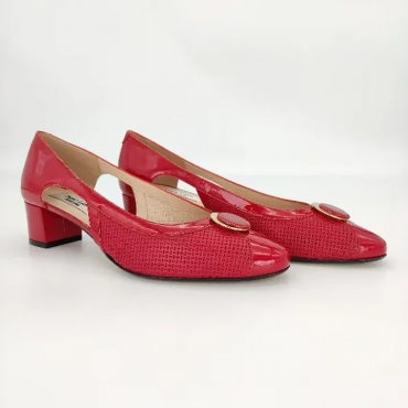 Donna Laura Venezia Vero Cuoio Damen Pumps, rot - Gr. 41