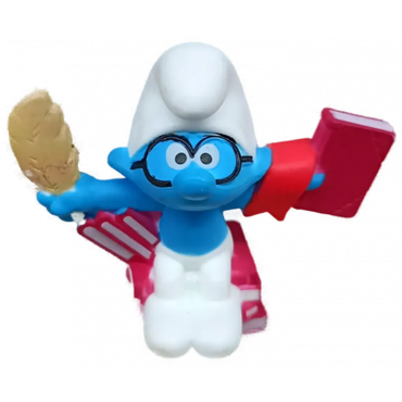 Schleich Peyo Schlümpfe - Schlaubi Schlumpf mit Bücherstapel