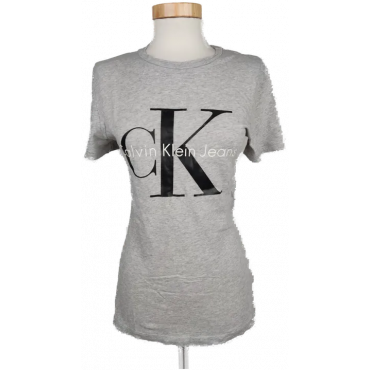 Calvin Klein Jeans Damen T-Shirt, grau - Gr. XS