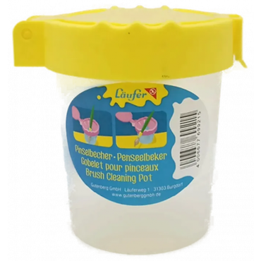 Läufer Wasserbehälter für Pinsel mit gelben Deckel