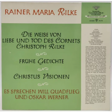 Vinyl LP - Rainer Maria Rilke, Christoph Rilke, Will Quadflieg, Oskar, Werner 