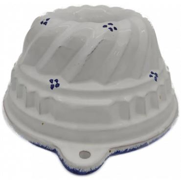 Kleine Gugelhupfform  Retro weiß Höhe ca. 9 cm