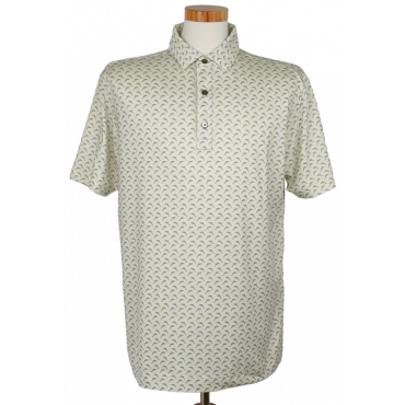 FootJoy Athletic Fit Herren Golf Shirt, creme - Gr. L
