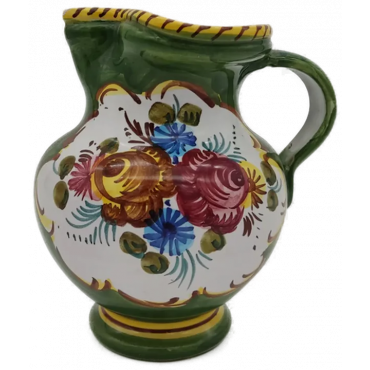 Krug "Blumen" Keramik handgemacht 15 cm