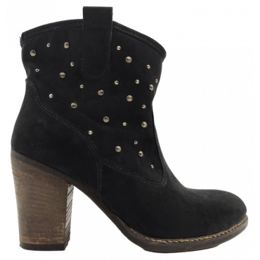 Damen Stiefletten Made in Italy, schwarz - Gr. 36