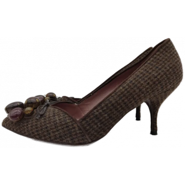 Miu Miu Damen Pumps schwarz/braun Gr. 36 1/2