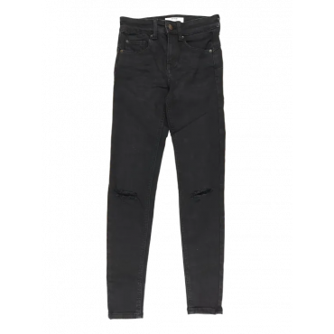 Bershka Damen Jeans schwarz - Gr. EU 32