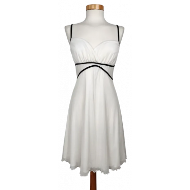 AMISU Damen Midikleid, weiß - Gr. S 