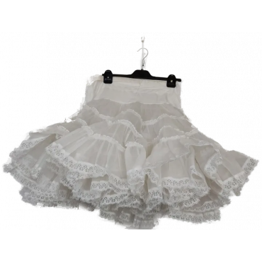 Malco Modes Damen Petticoat Unterrock weiß Gr. US L