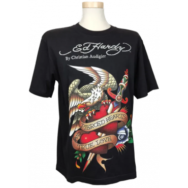 Ed Hardy Herren T-Shirt schwarz Gr. XL