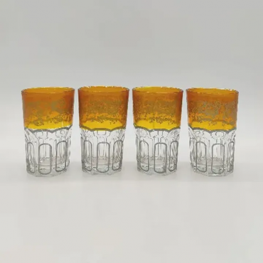 Mod France Gläser mit Verzierung - 4 Stück 