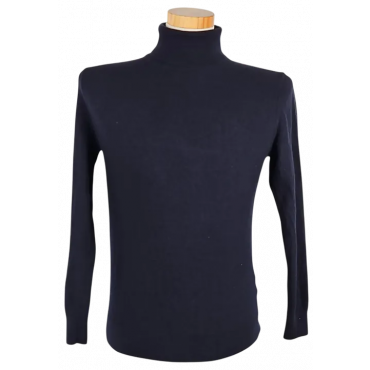 Seidensticker Herren Rollkragenpullover aus Wolle, schwarz - Gr. L 