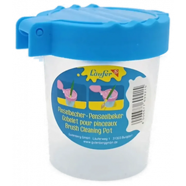 Läufer Wasserbehälter für Pinsel mit blauen Deckel