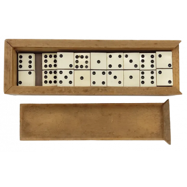 Vintage Domino in Holzschatulle