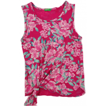 United Colors of Benetton Kinder Shirt Pink/geblümt Gr. XL (150 cm)