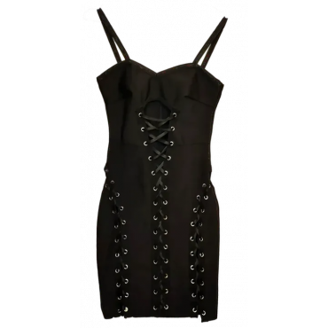 Missguided Damen Stretch-Minikleid schwarz Gr. XXS