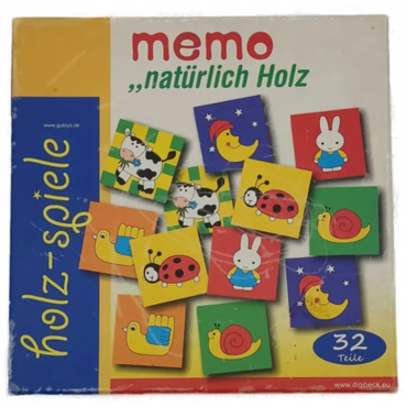 Memory Holz 32 Teile Vintage
