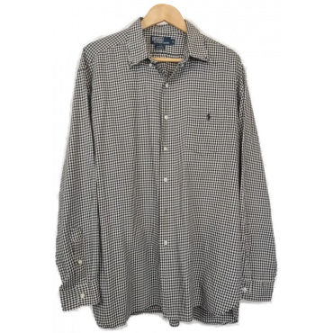 Ralph Lauren Herren Hemd schwarz/weiß kariert Gr. XL