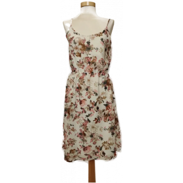 Only Damen Kleid beige/geblümt Gr. 36