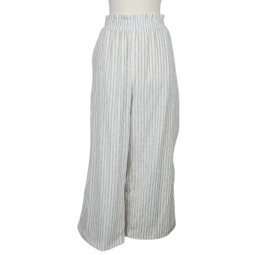 H&M Damen Hose, weiß - Gr. L 