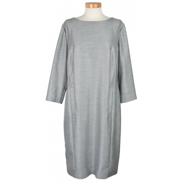 BARBARA SCHWARZER Damen Midikleid, grau - Gr. XL 