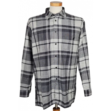 LUIGI Vintage Herren Hemd, grau - Gr. M 