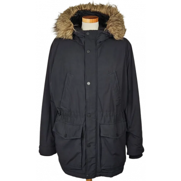 H&M Herren Parka, marine - Gr. XL 