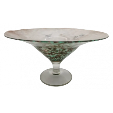 Dekorative Glas-Schale, grau/grün