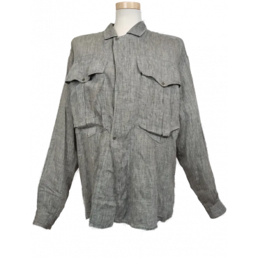 Versace Herren Hemd grau Gr. 52/XL vintage