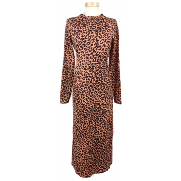 Asos Design Damen Maxikleid, schwarz/orange - Gr. XXS 