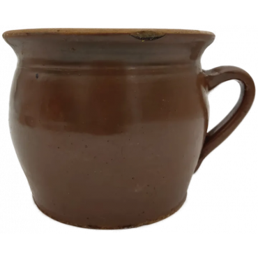 Keramik Nachttopf braun Höhe: 17 cm Vintage